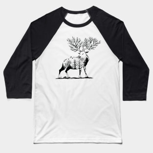 deer with forest background Baseball T-Shirt